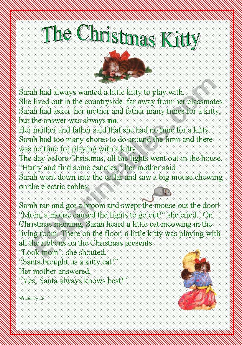 The Christmas Kitty - A story for Young Readers