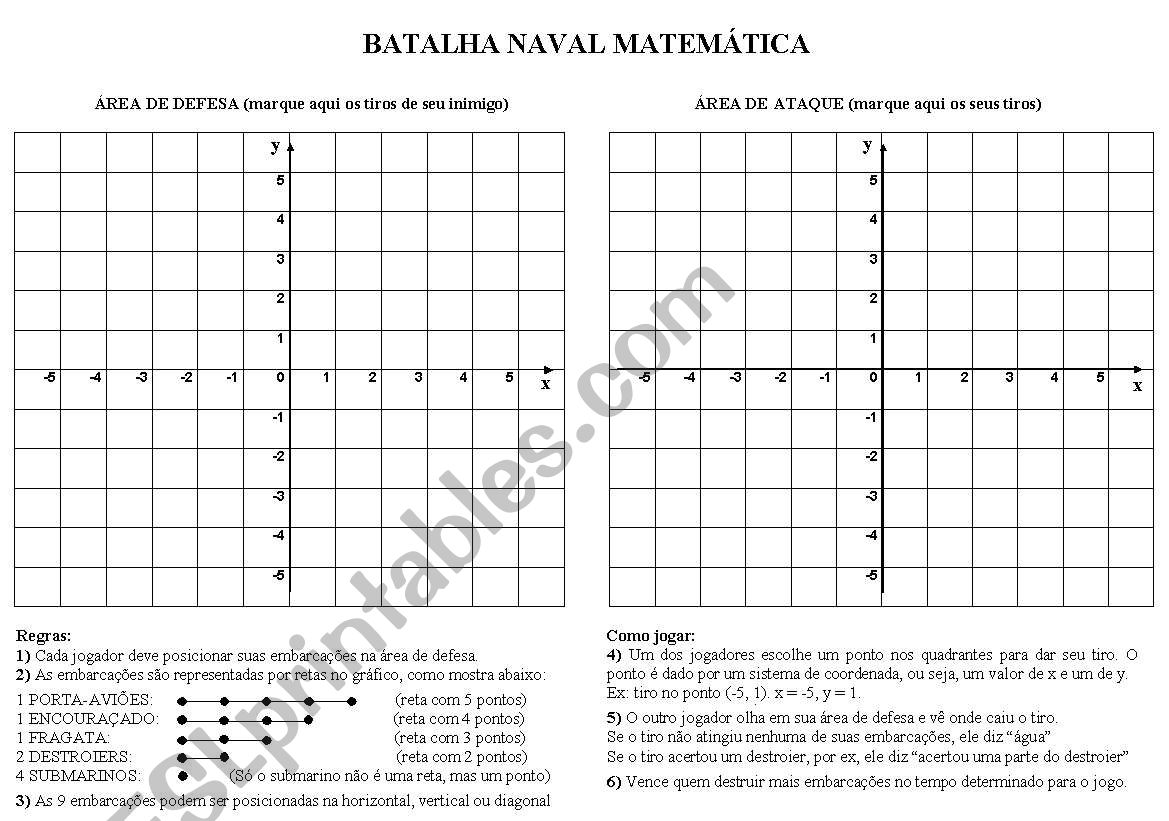 Batalha Naval Matemtica - Math Battle