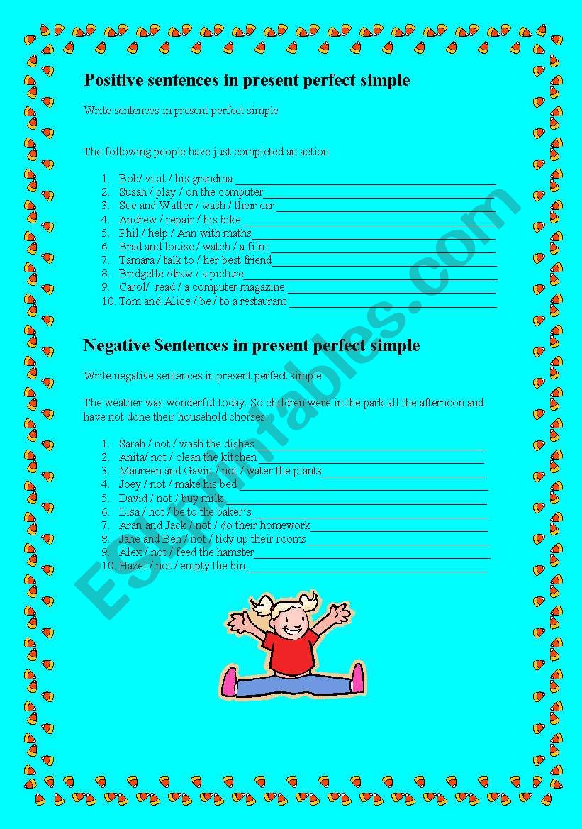 Present Perfect Simple worksheet