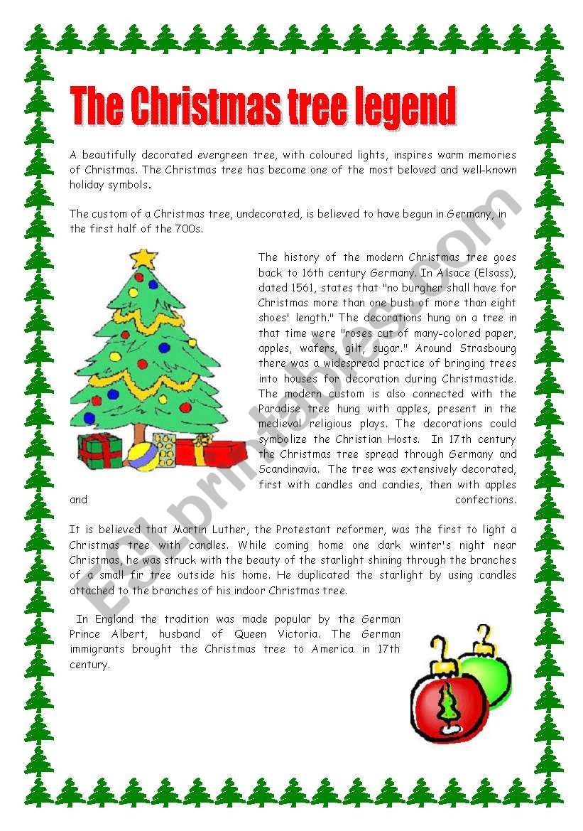 The Christmas tree legend  / 2 pages