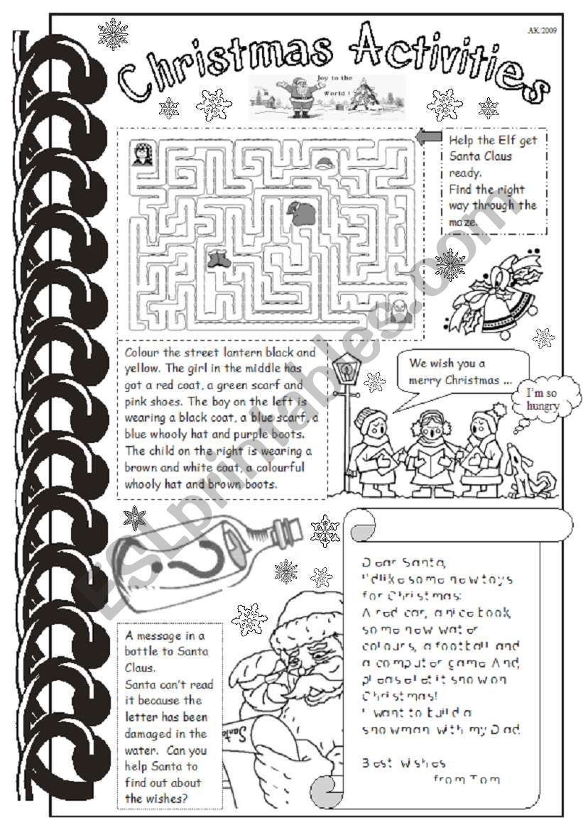 Christmas Activities worksheet