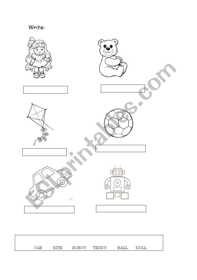 toys worksheet