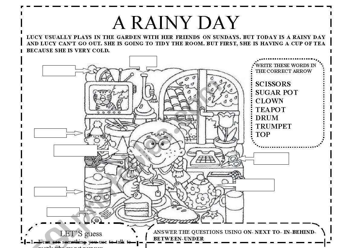 a rainy day worksheet
