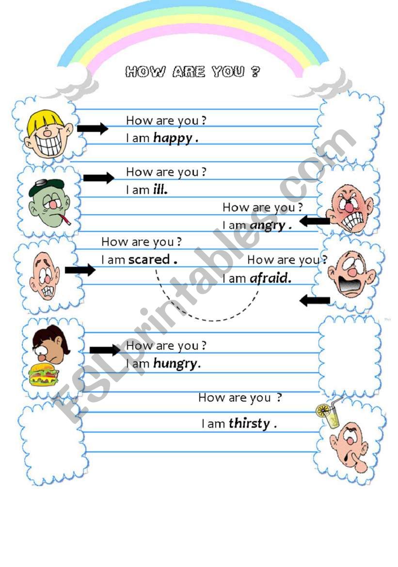 How are you today ? worksheet