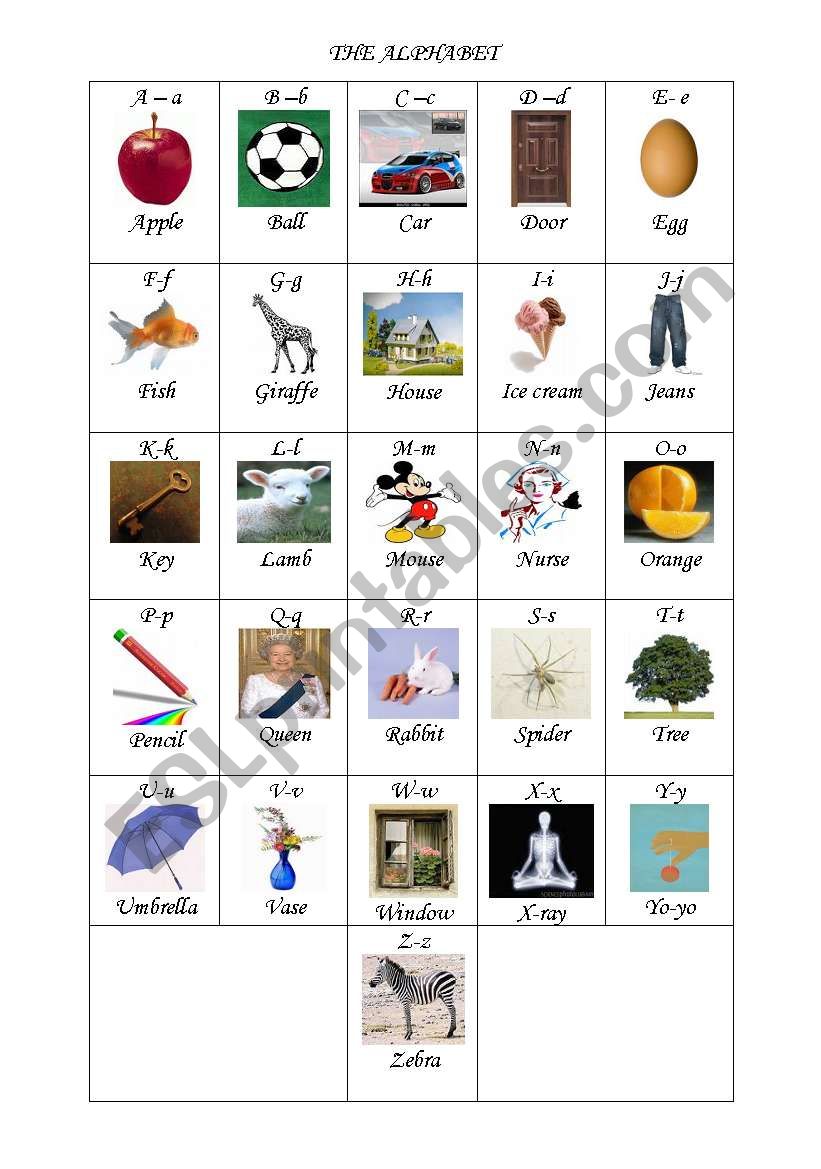 the alphabet worksheet