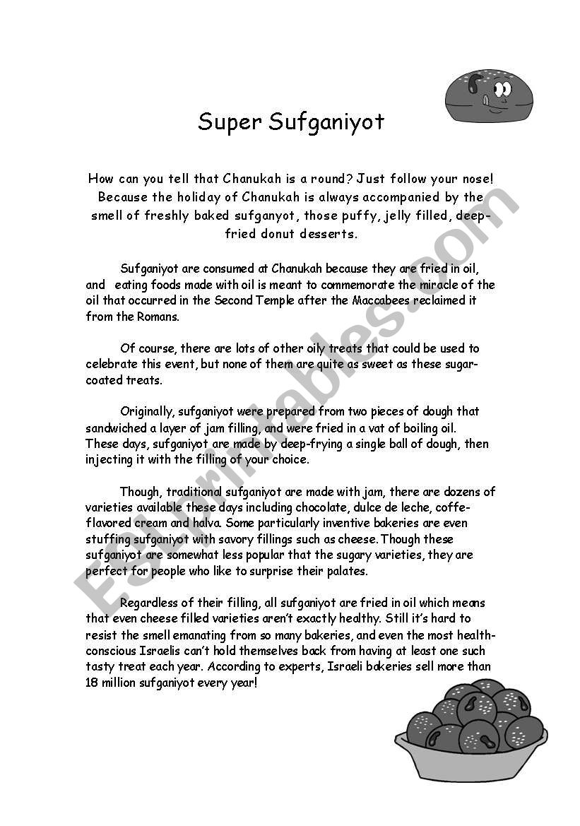 Chanukah worksheet