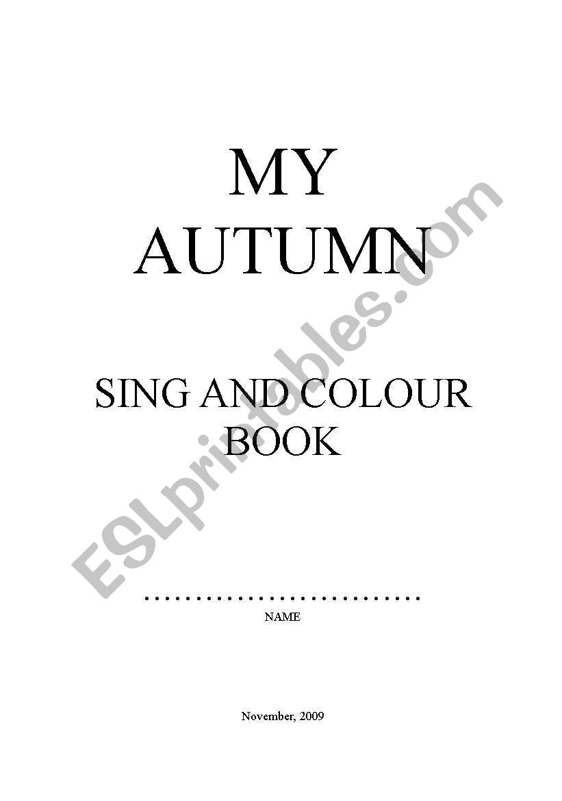 autumn song  book - pre school, junior class children