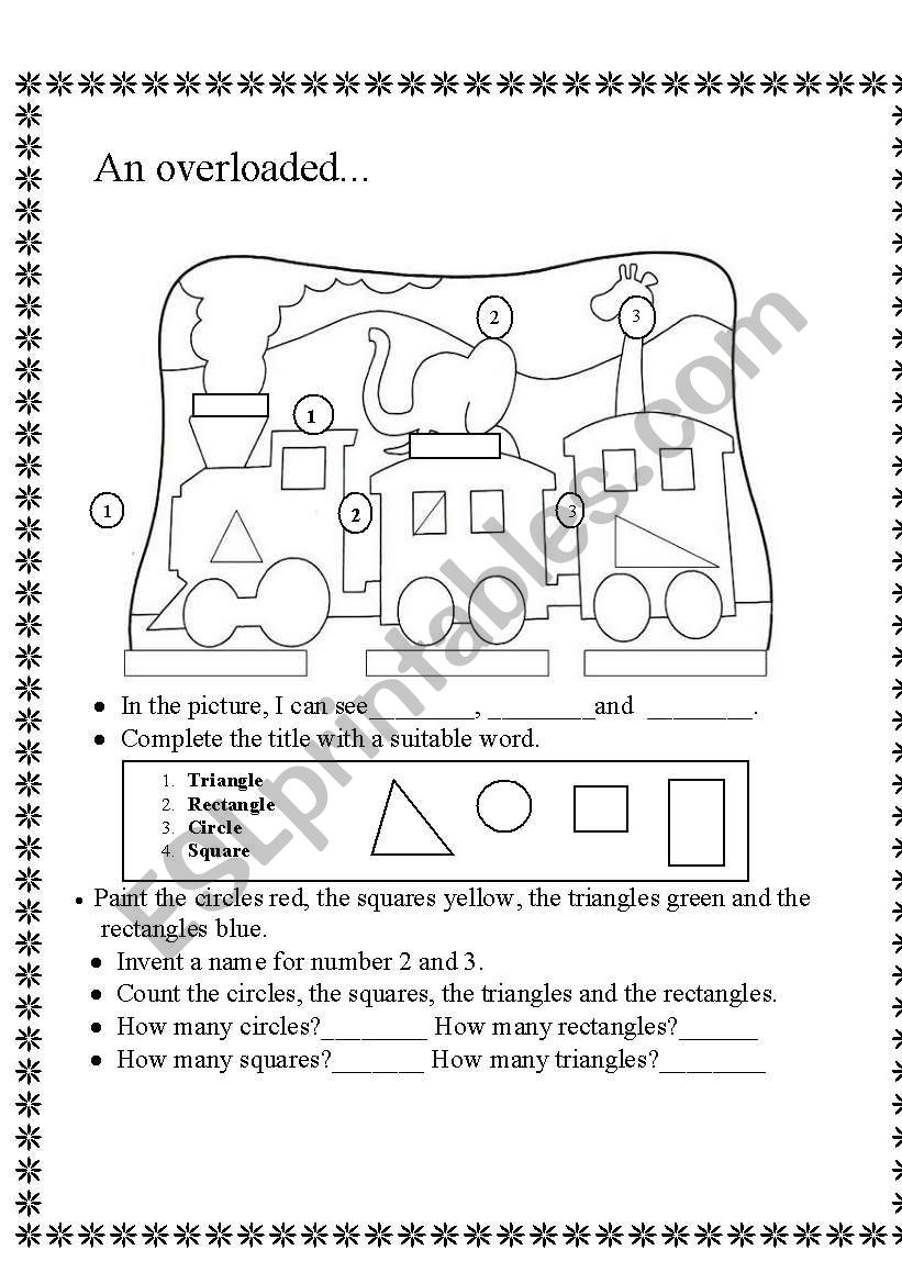 AN OVERLOADED TRAIN worksheet