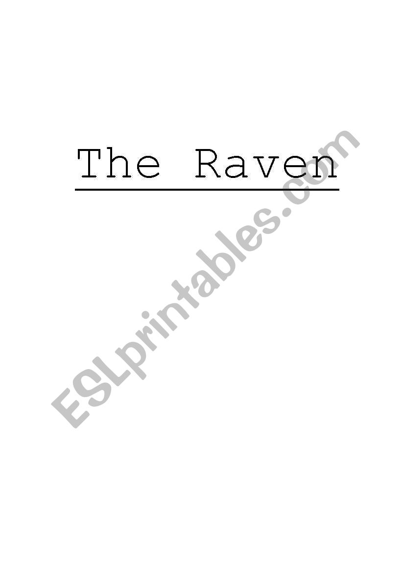 The Raven worksheet