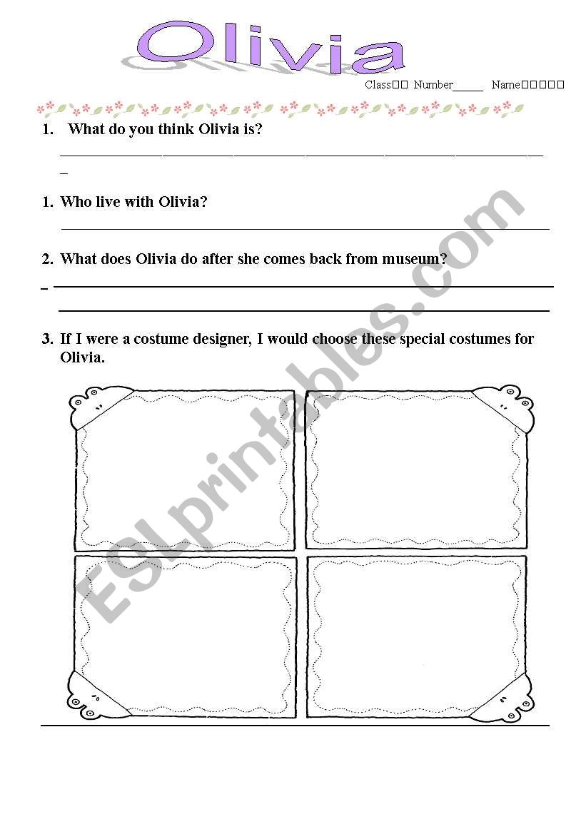 Olivia worksheet