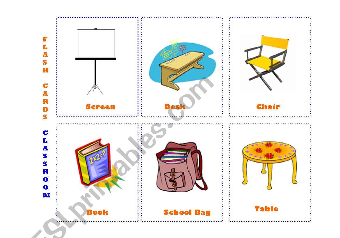 Flash Cards - Classroom 2 worksheet