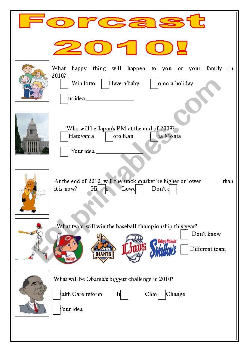 Forcast 2010 worksheet