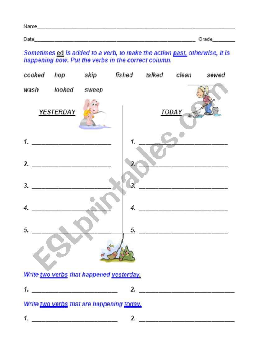 Past worksheet