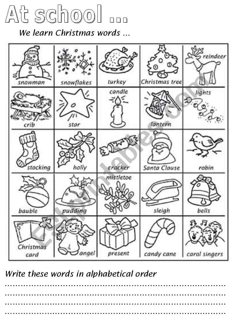 Christmas Booklet part 2 worksheet