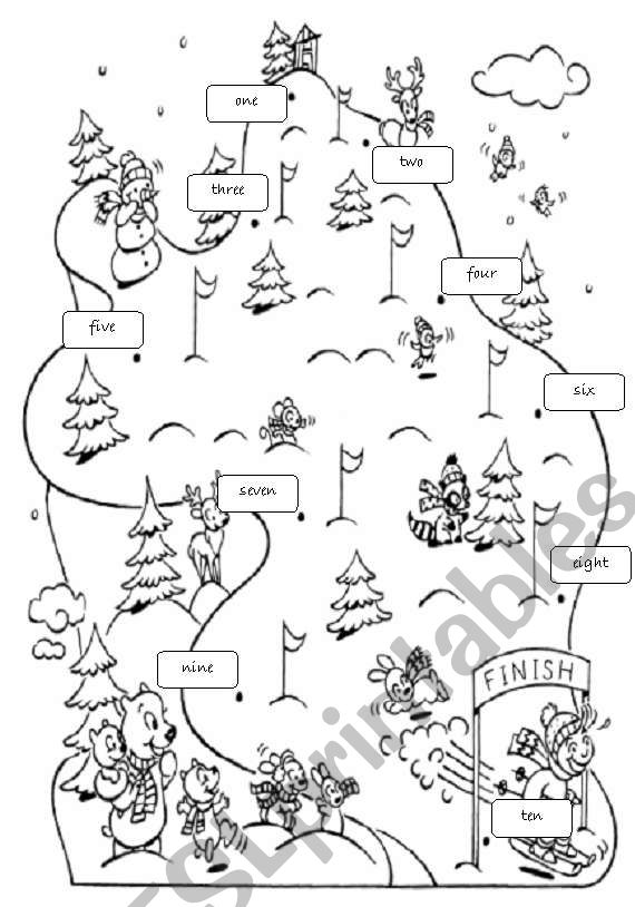 counting slalom worksheet