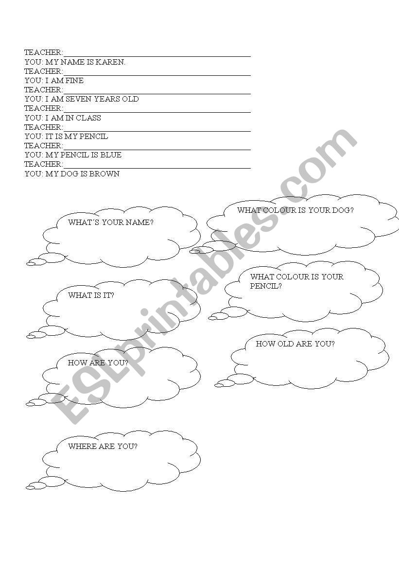 matching worksheet