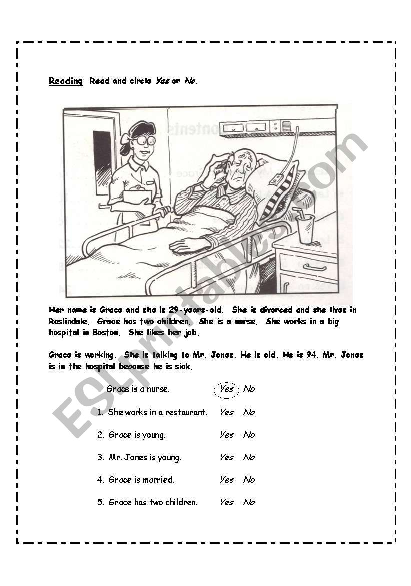 READING for beginners worksheet