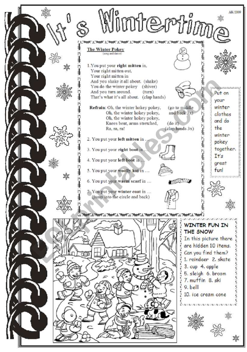 Its Wintertime worksheet