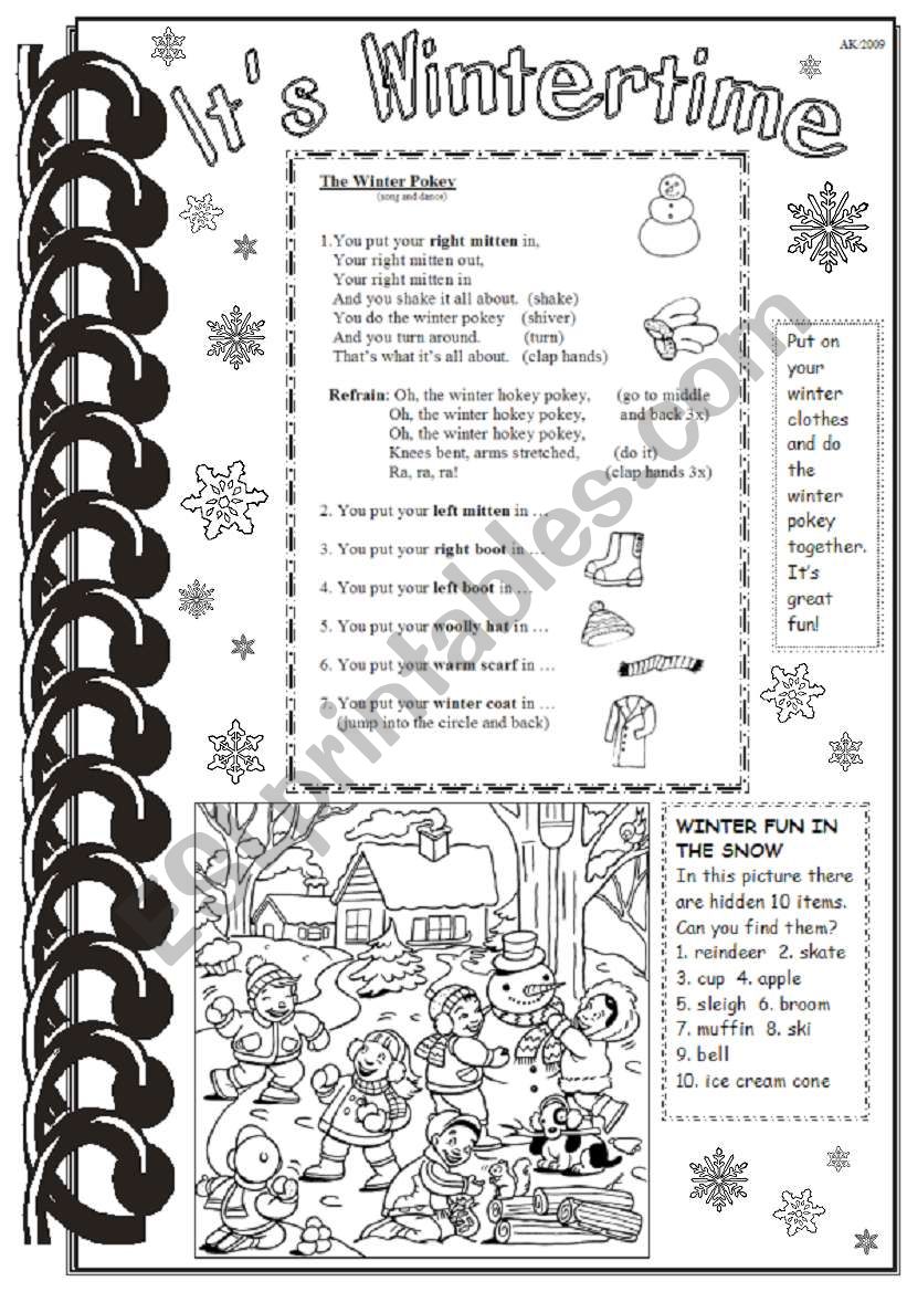 ItÂ´s Wintertime worksheet