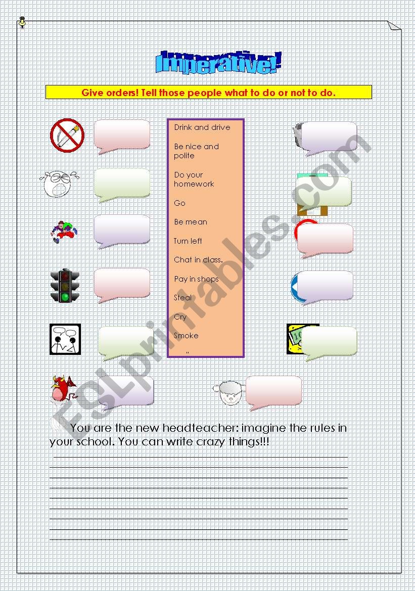 imperative worksheet