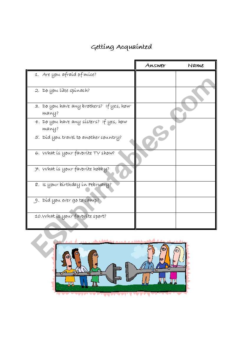 ice breaker activity worksheet