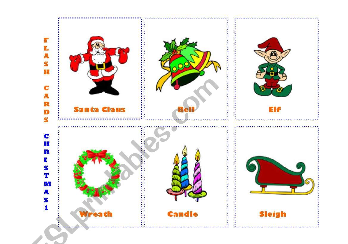 Flash Cards - Christmas 1 worksheet