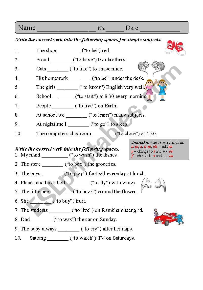 worksheets-on-subject-verb-agreement