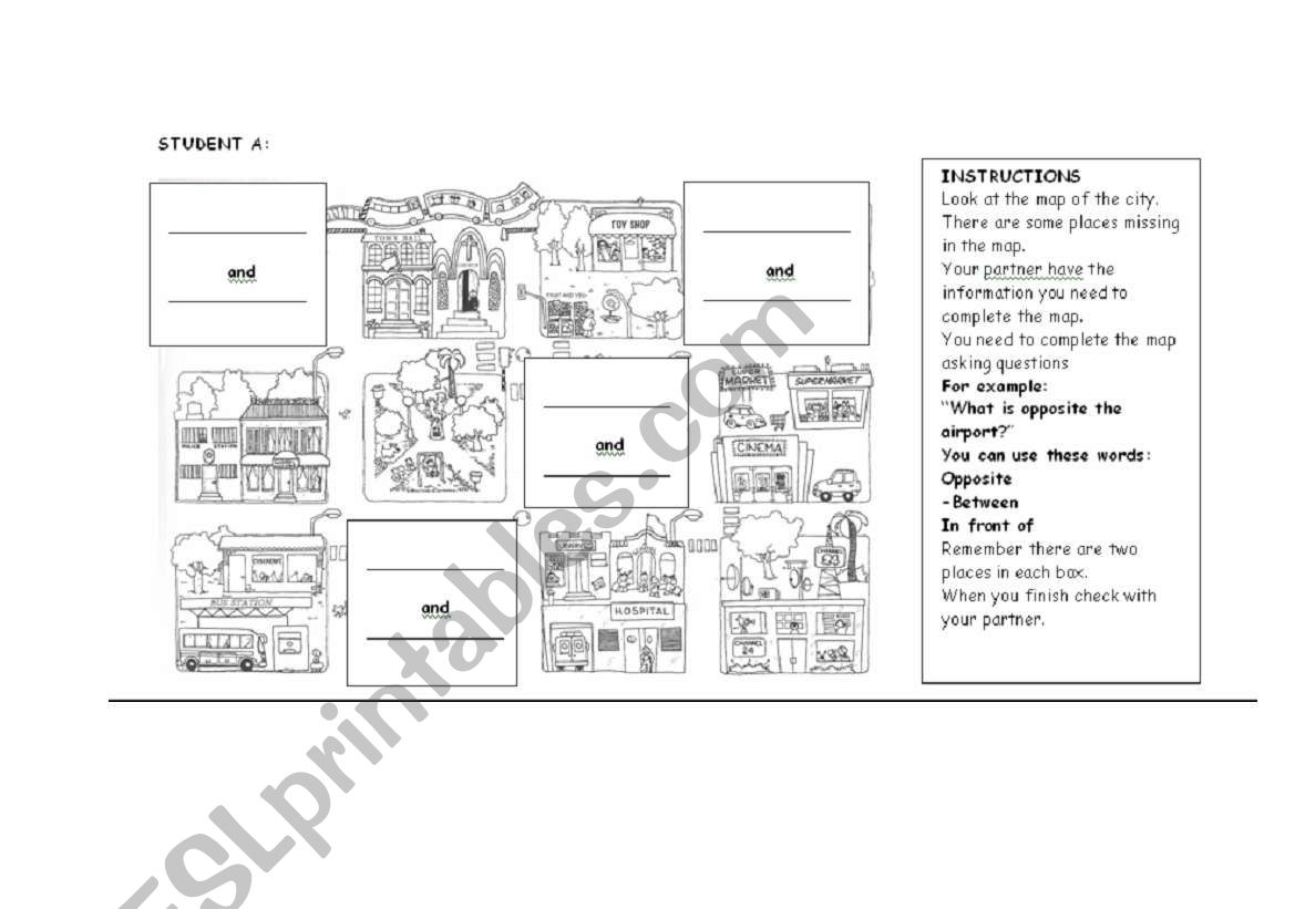 MY TOWN INFORMATION GAP A worksheet