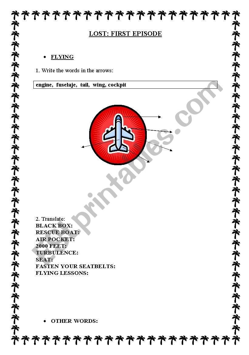 LOST EPISODE 1 worksheet