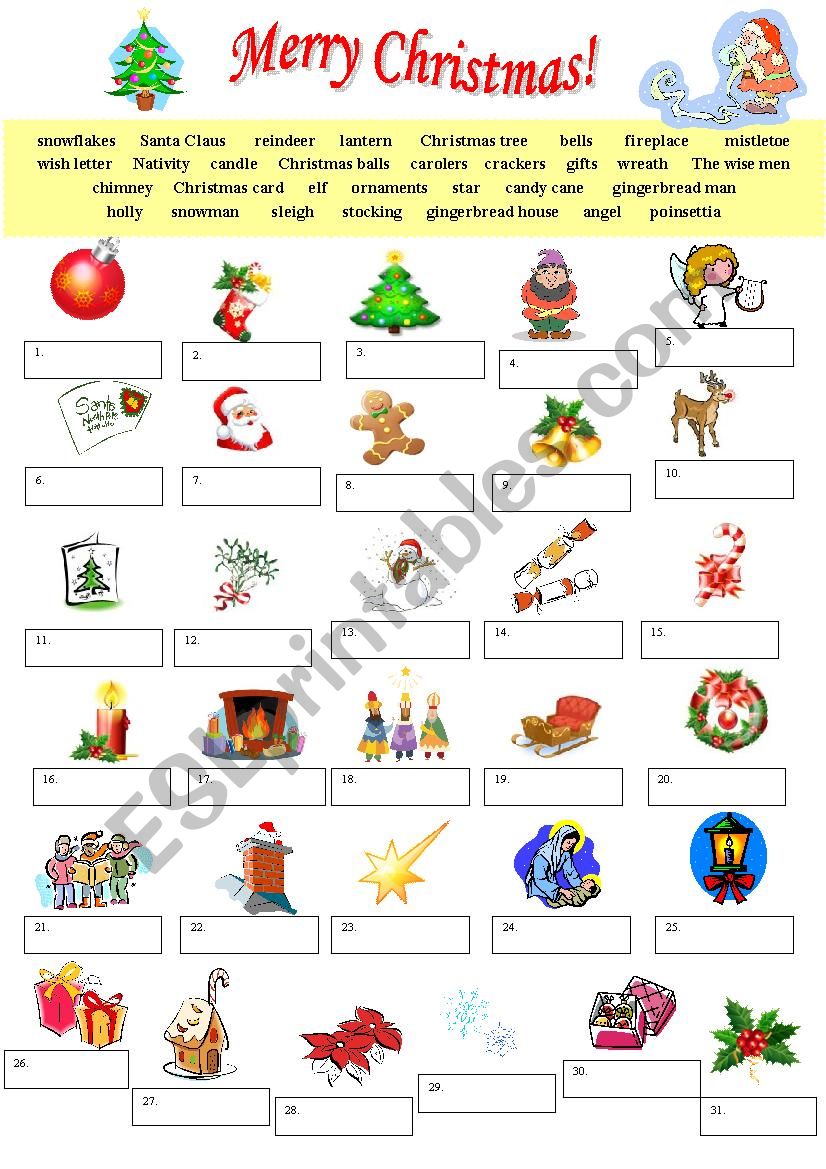 Merry Christmas! worksheet