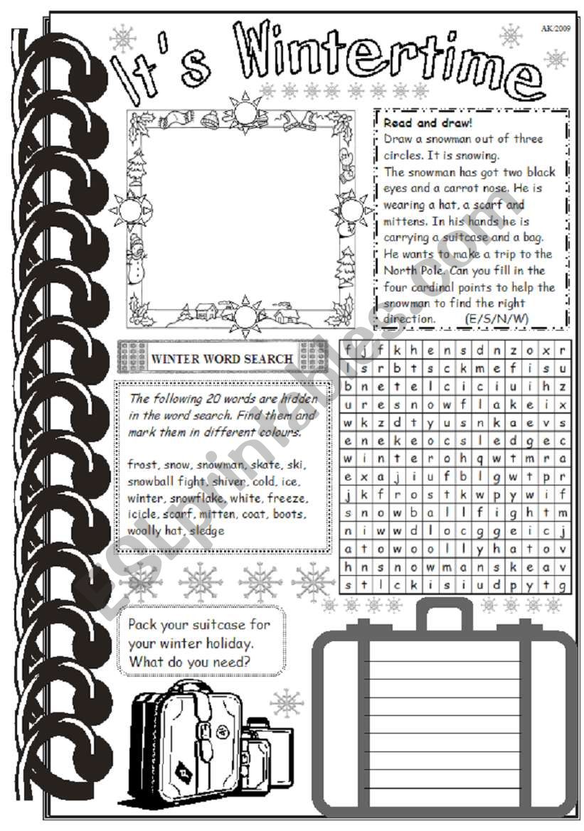 ItÂ´s Wintertime 2 worksheet