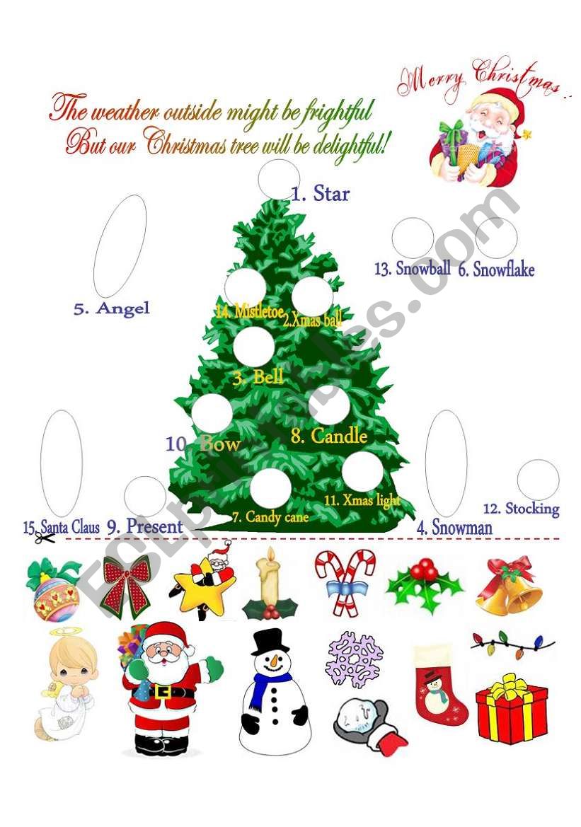 O, Christmas Tree worksheet