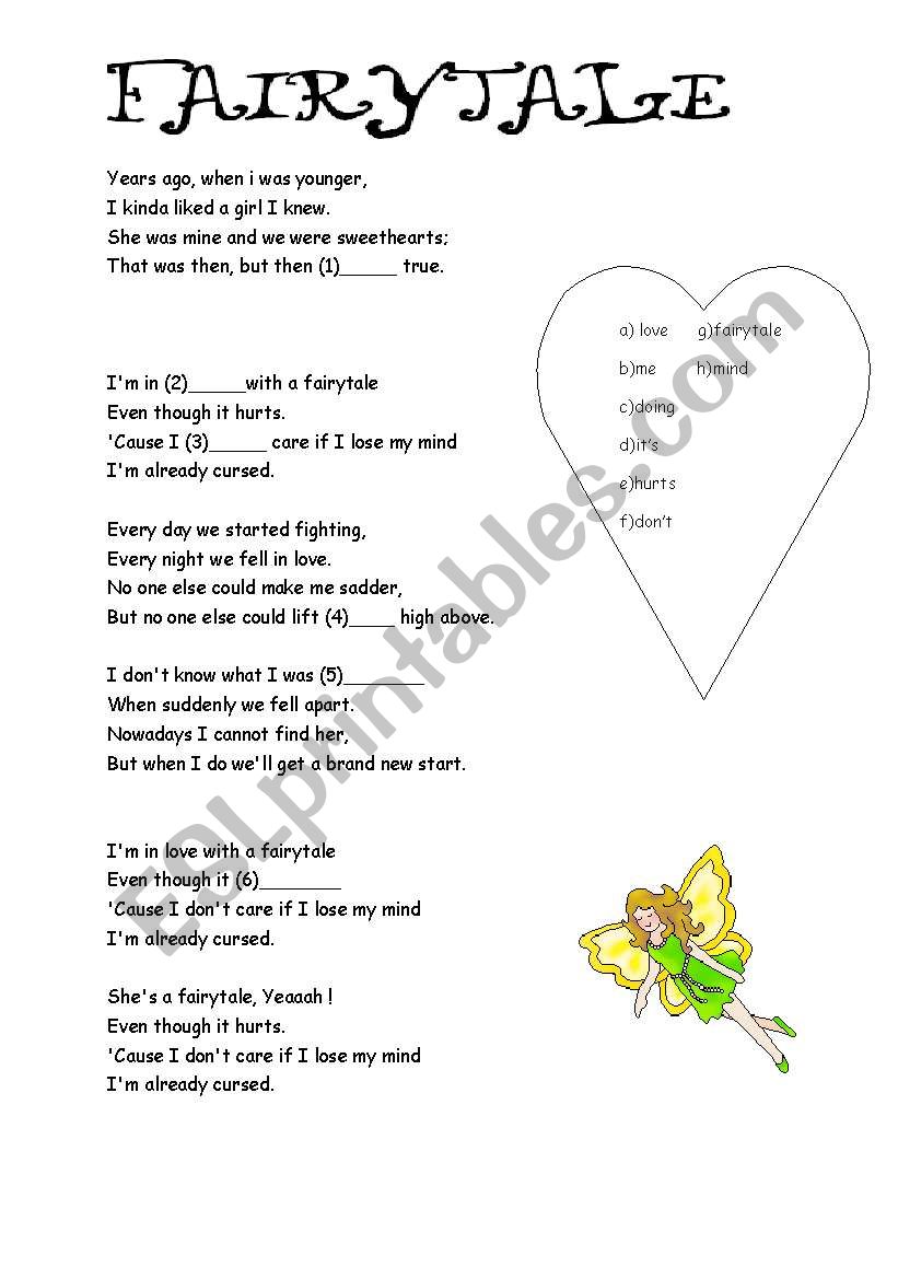 fairytale worksheet