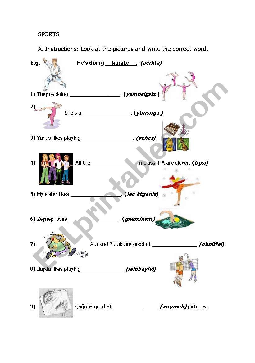 unjumble the letters and find out the correct word.