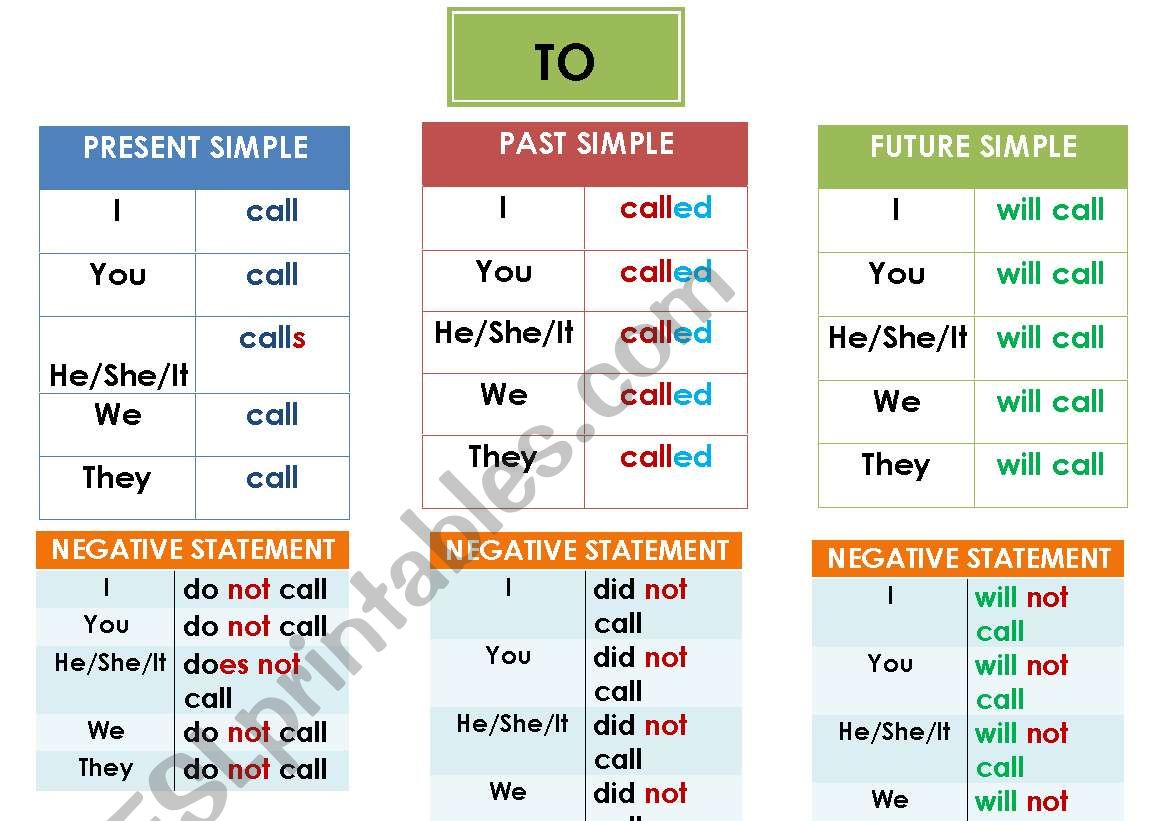 to call worksheet