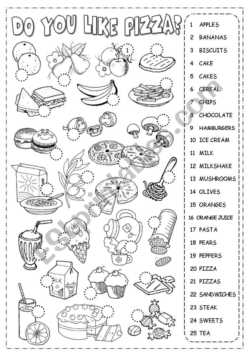 Food Pictionary worksheet