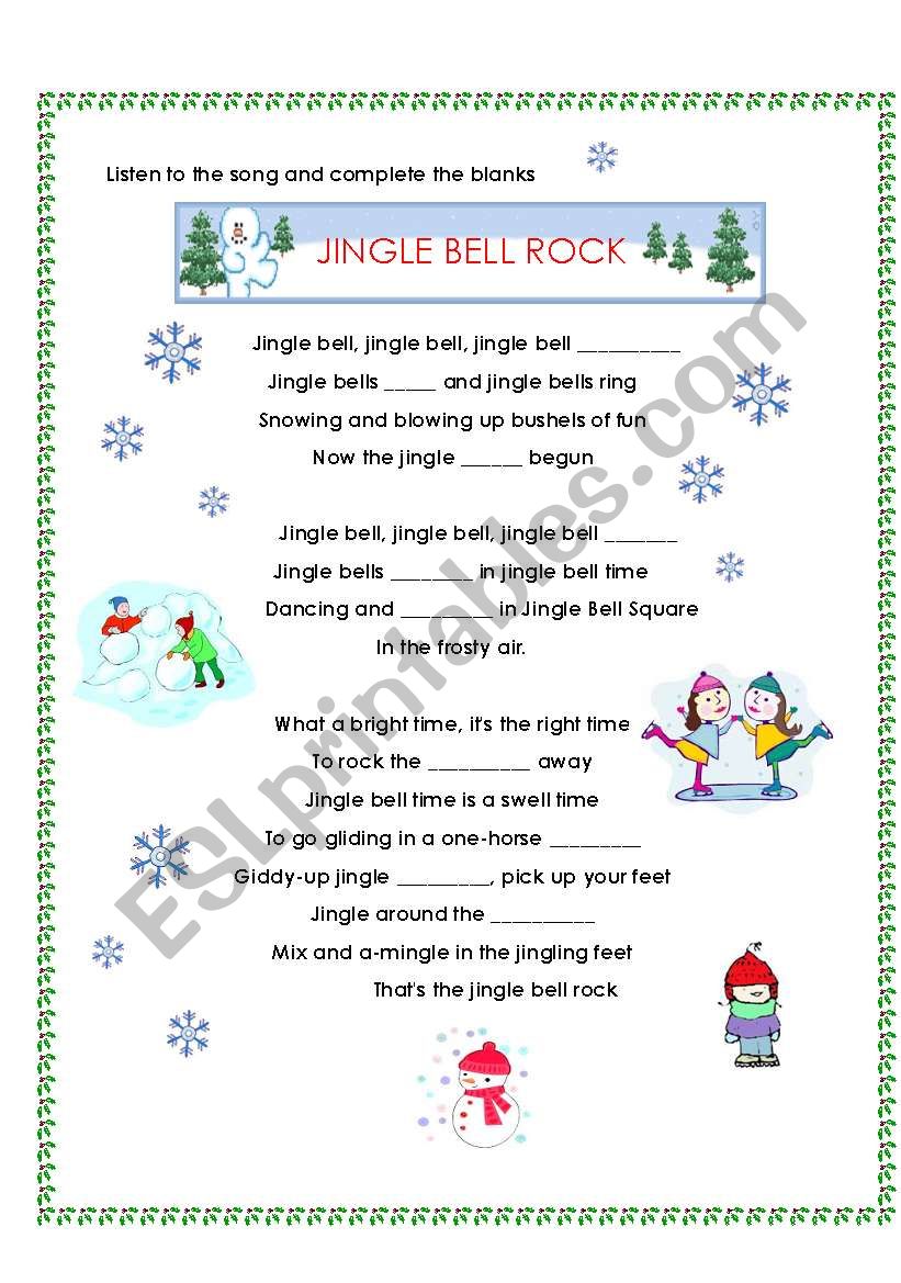 Jingle Bell Rock worksheet
