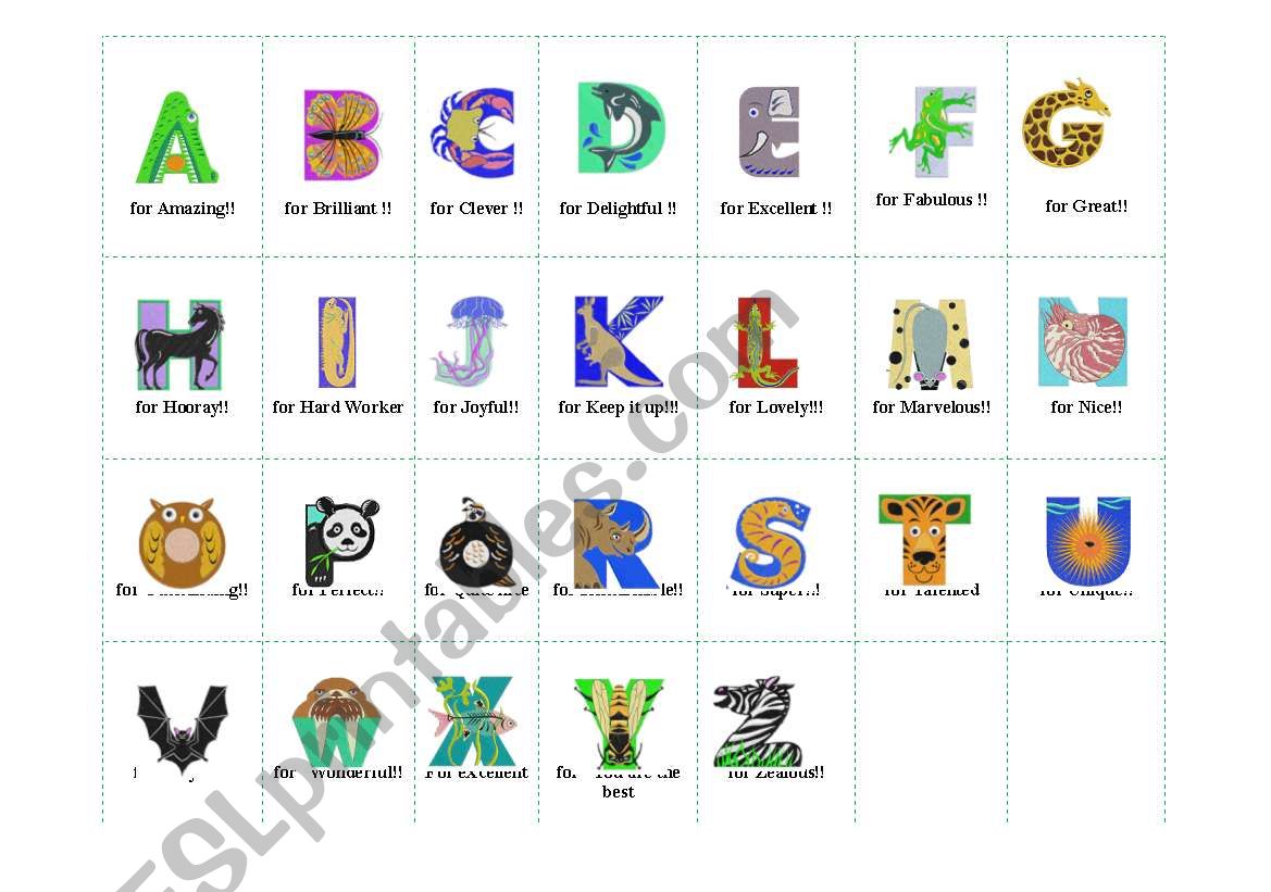 Reward Stickers worksheet