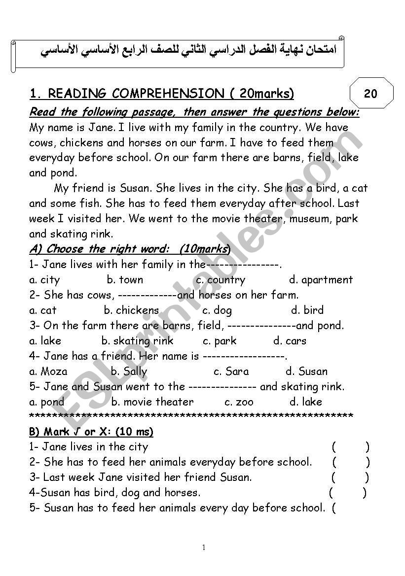 seasons worksheet