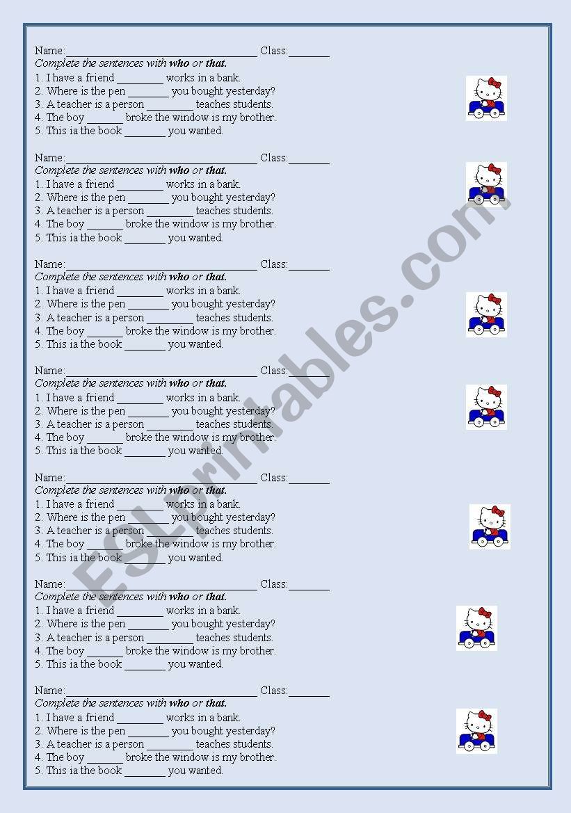 quiz worksheet