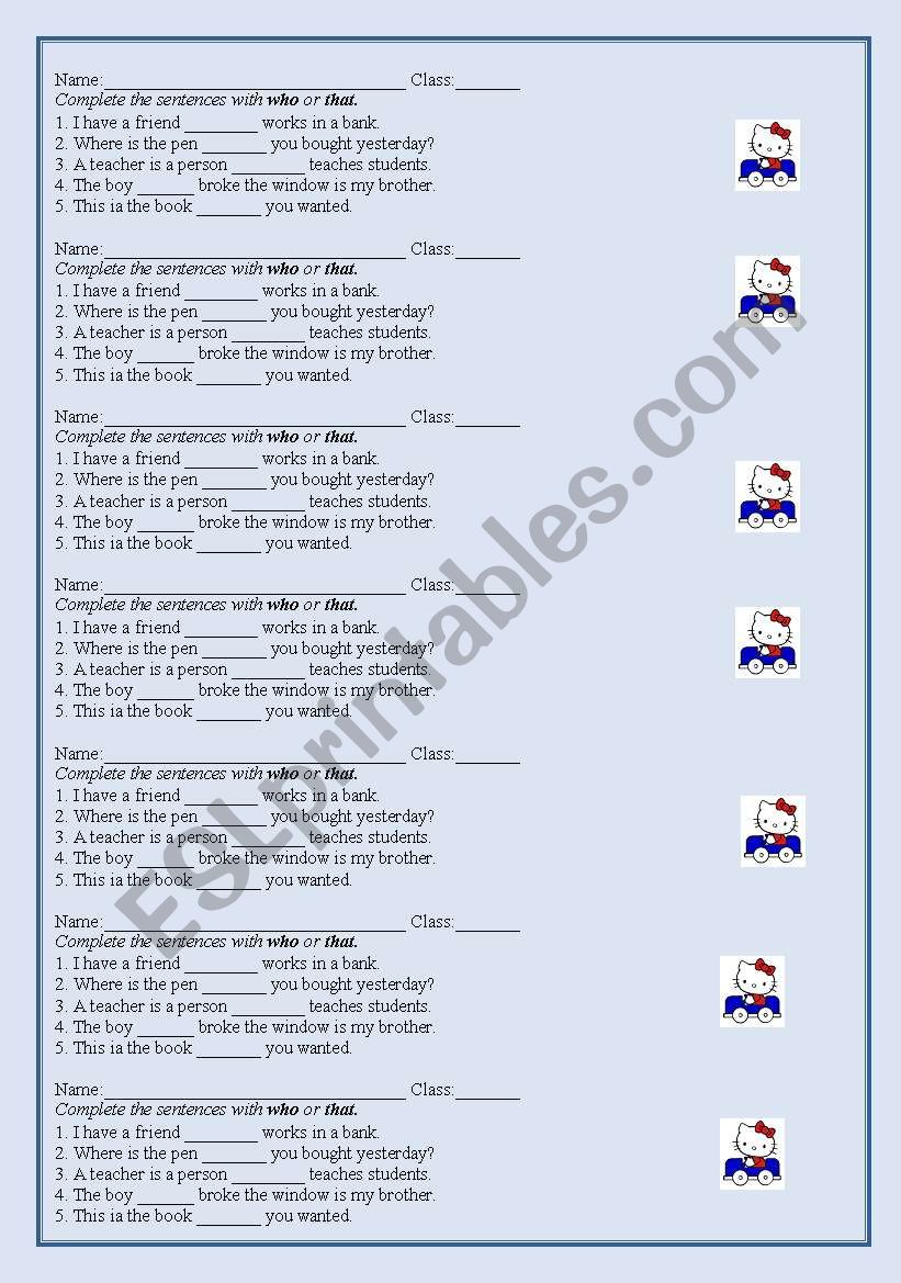 quiz worksheet