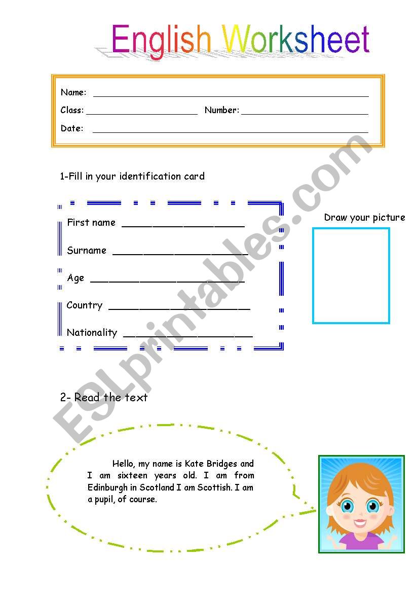 English worksheet worksheet