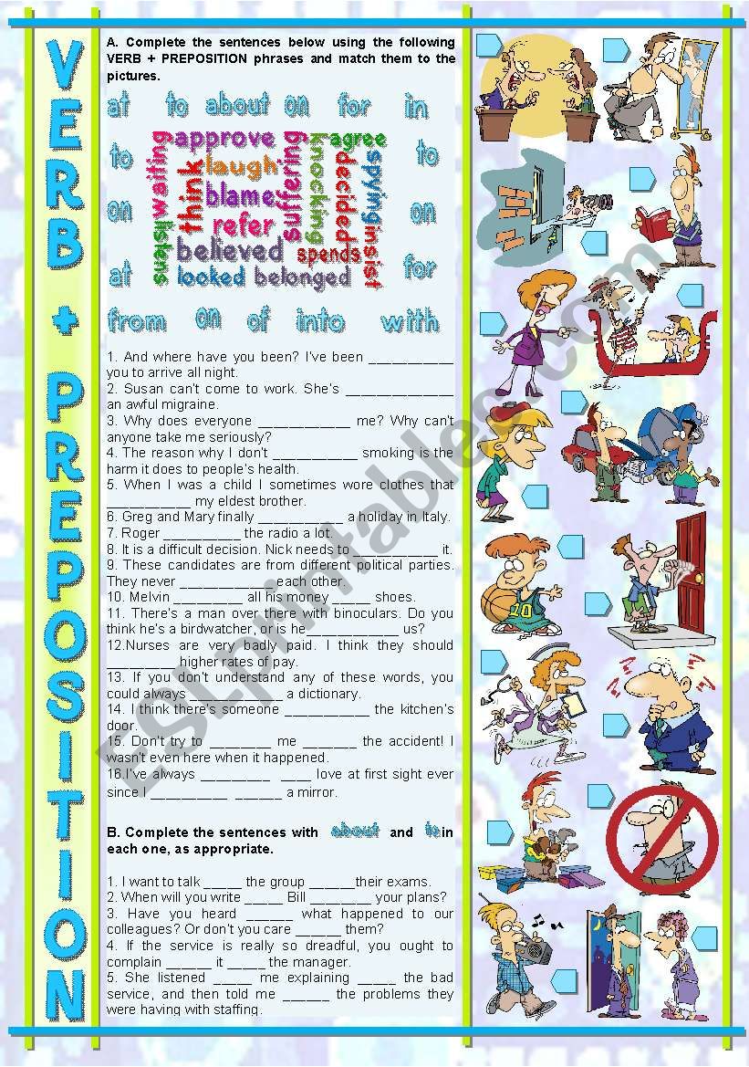 VERB + PREPOSITION worksheet