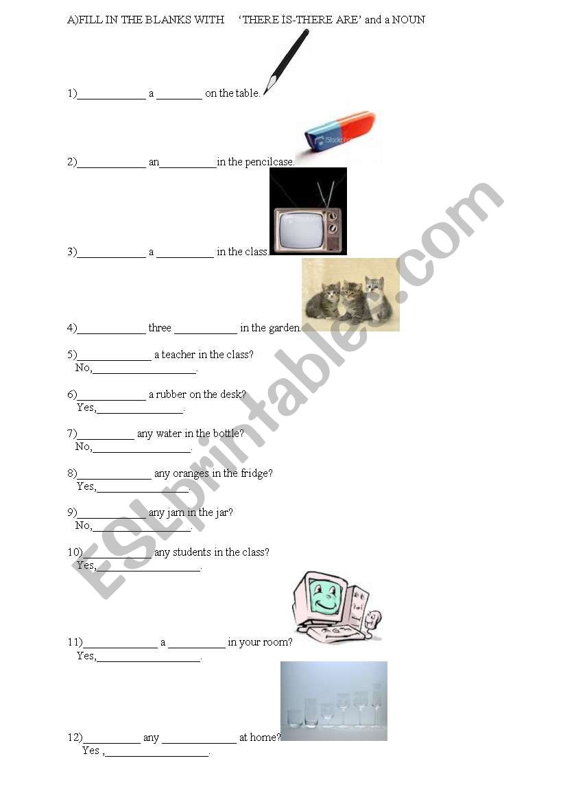 there is -are --how much-many with countable and uncountable nouns