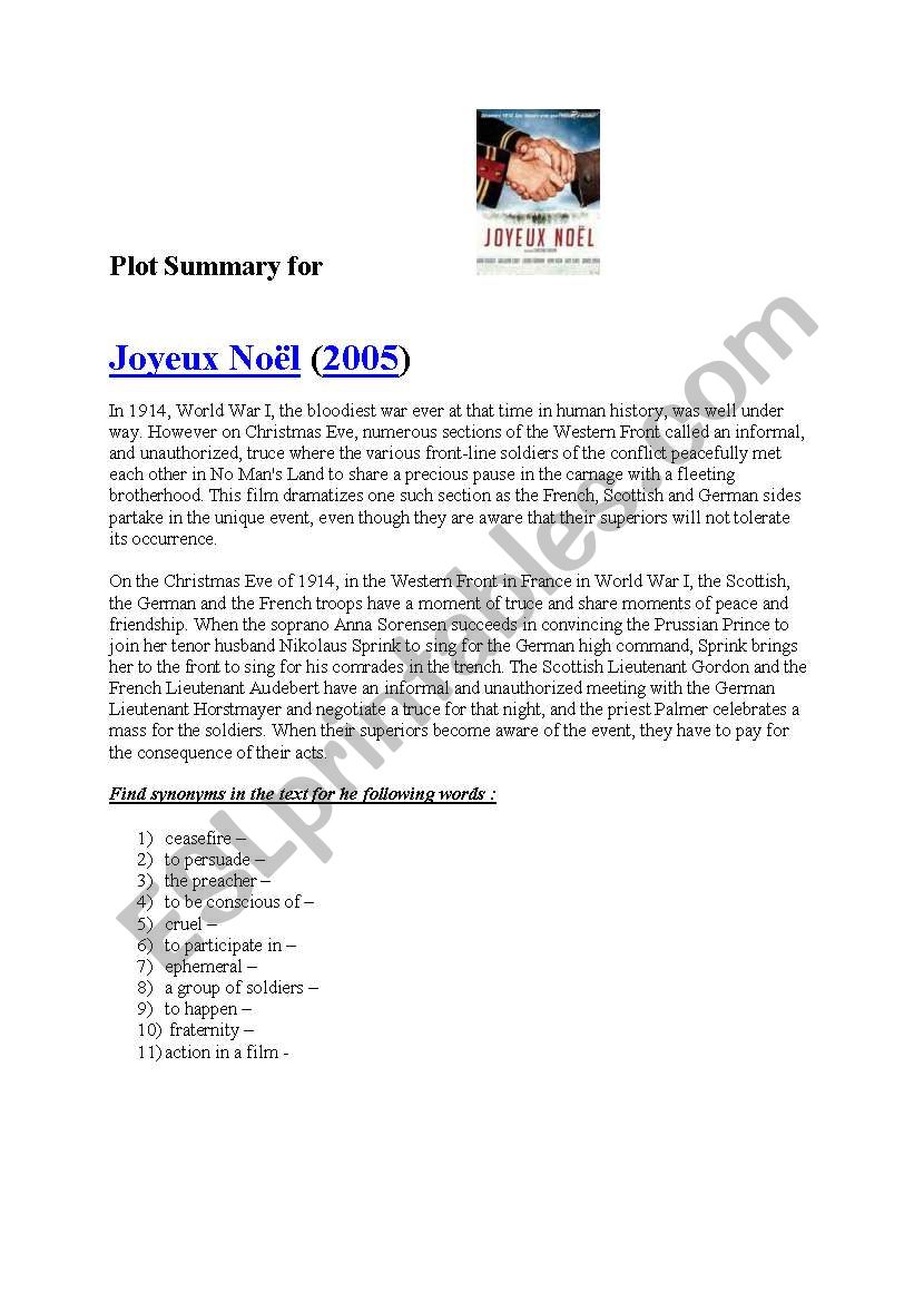 Jouyeux Nol worksheet