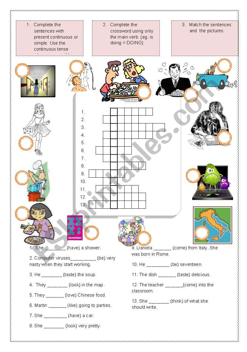 Stative and dynamic verbs worksheet