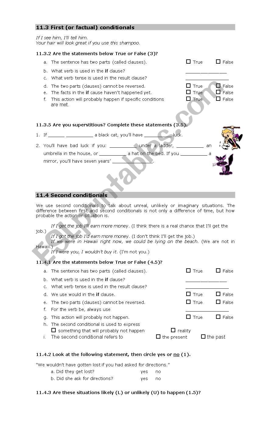 first conditional worksheet