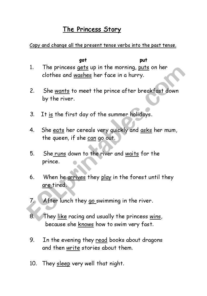 past simple worksheet