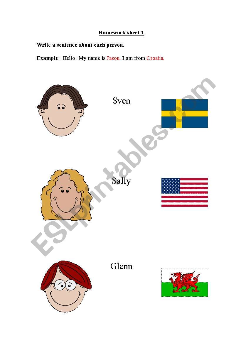 Simple sentences worksheet