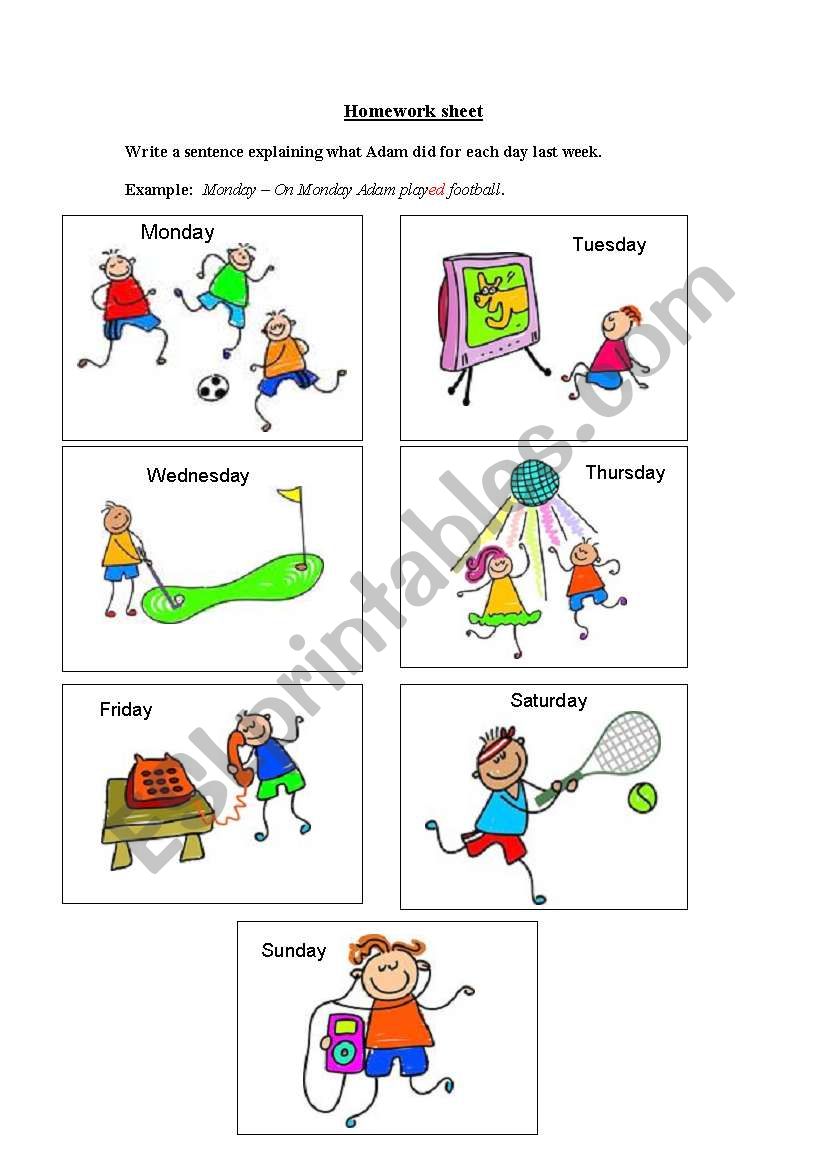 Past tense practice worksheet